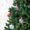 Pack de 4 bolas esféricas con fotos para el árbol de Navidad
