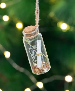 Adorno de cristal grabado con nombre