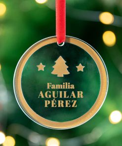 Adornos navideños personalizados de metacrilato