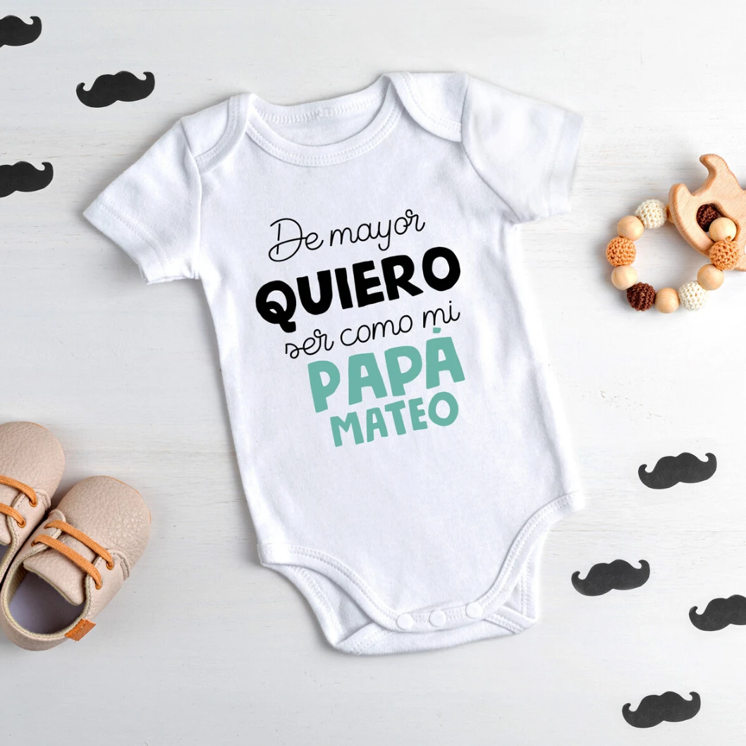 Body bebé personalizado manga corta - Imagen 3