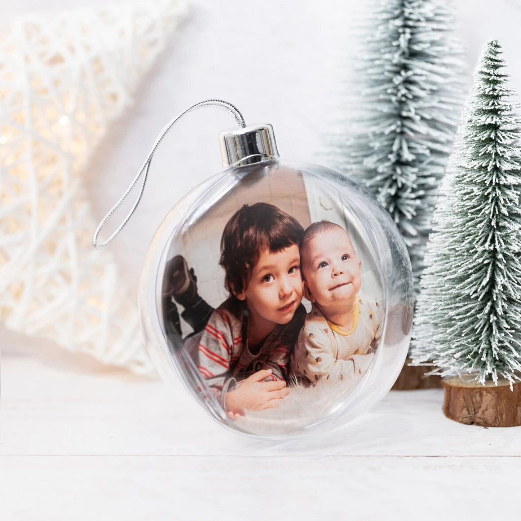 Bolas esféricas con fotos para el árbol de Navidad - Imagen 7
