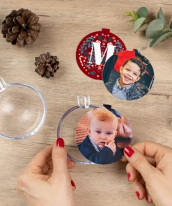 Pack de 4 bolas esféricas con fotos para el árbol de Navidad - Imagen 7