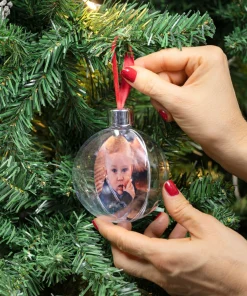 Pack de 4 bolas esféricas con fotos para el árbol de Navidad - Imagen 6