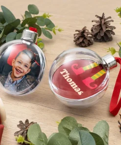 Pack de 4 bolas esféricas con fotos para el árbol de Navidad - Imagen 3