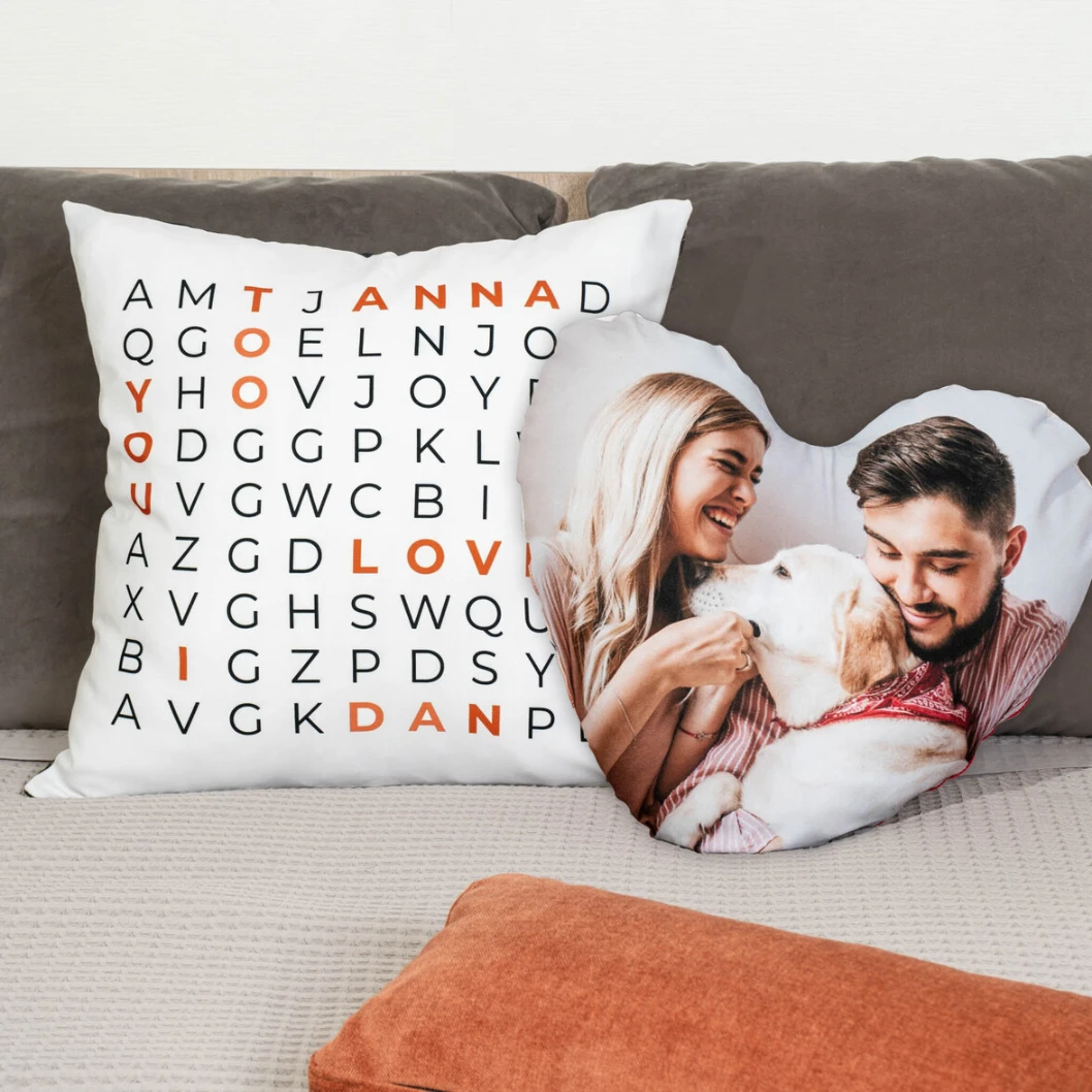Cojín personalizado con forma de corazón - Imagen 7