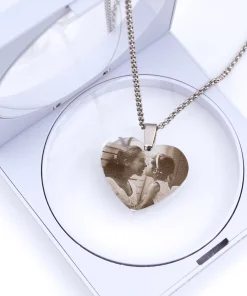 Colgante corazón grabado - Imagen 4