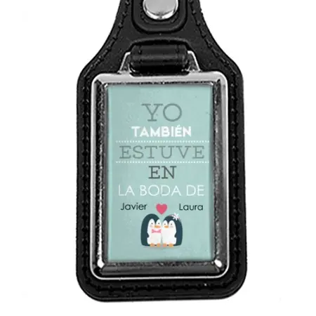 Llavero metálico personalizado con una banda de polipiel - Imagen 11