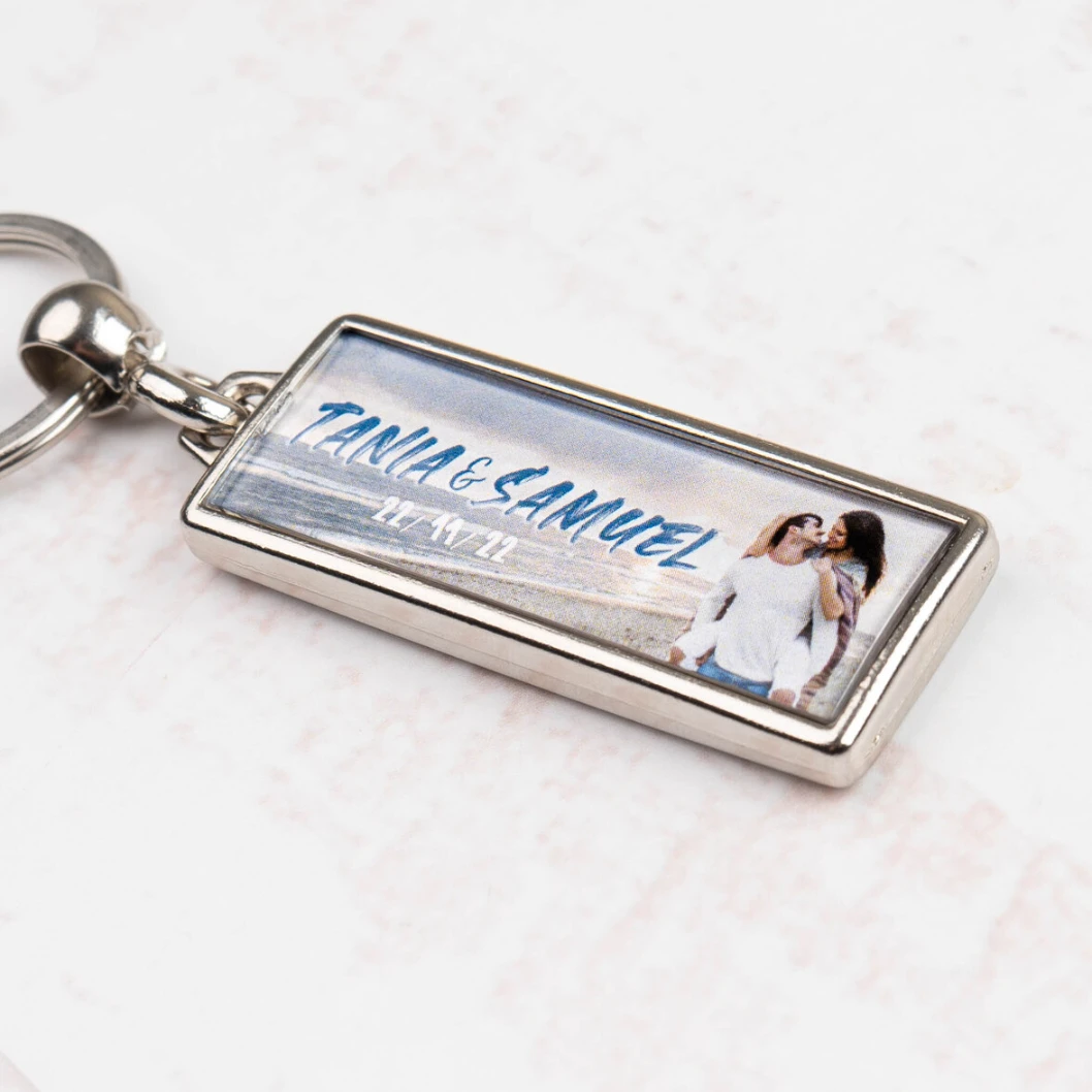 Llavero metálico alargado personalizado - Imagen 6