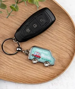 Llavero metálico personalizado con forma de coche - Imagen 5
