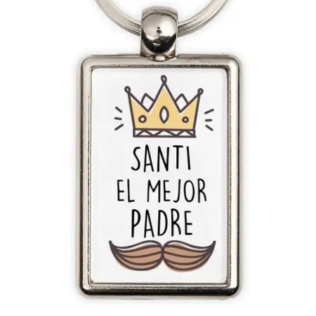 Llavero personalizado metálico rectangular - Imagen 7