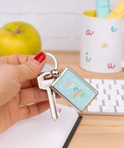 Llavero personalizado metálico rectangular - Imagen 4
