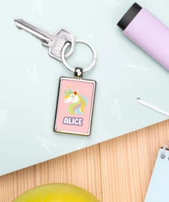 Llavero personalizado metálico rectangular - Imagen 2