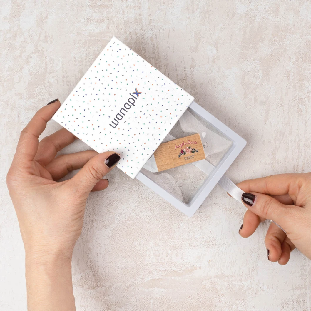 Pendrive usb madera plano personalizado - Imagen 2