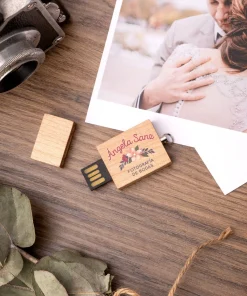 Pendrive usb madera plano personalizado