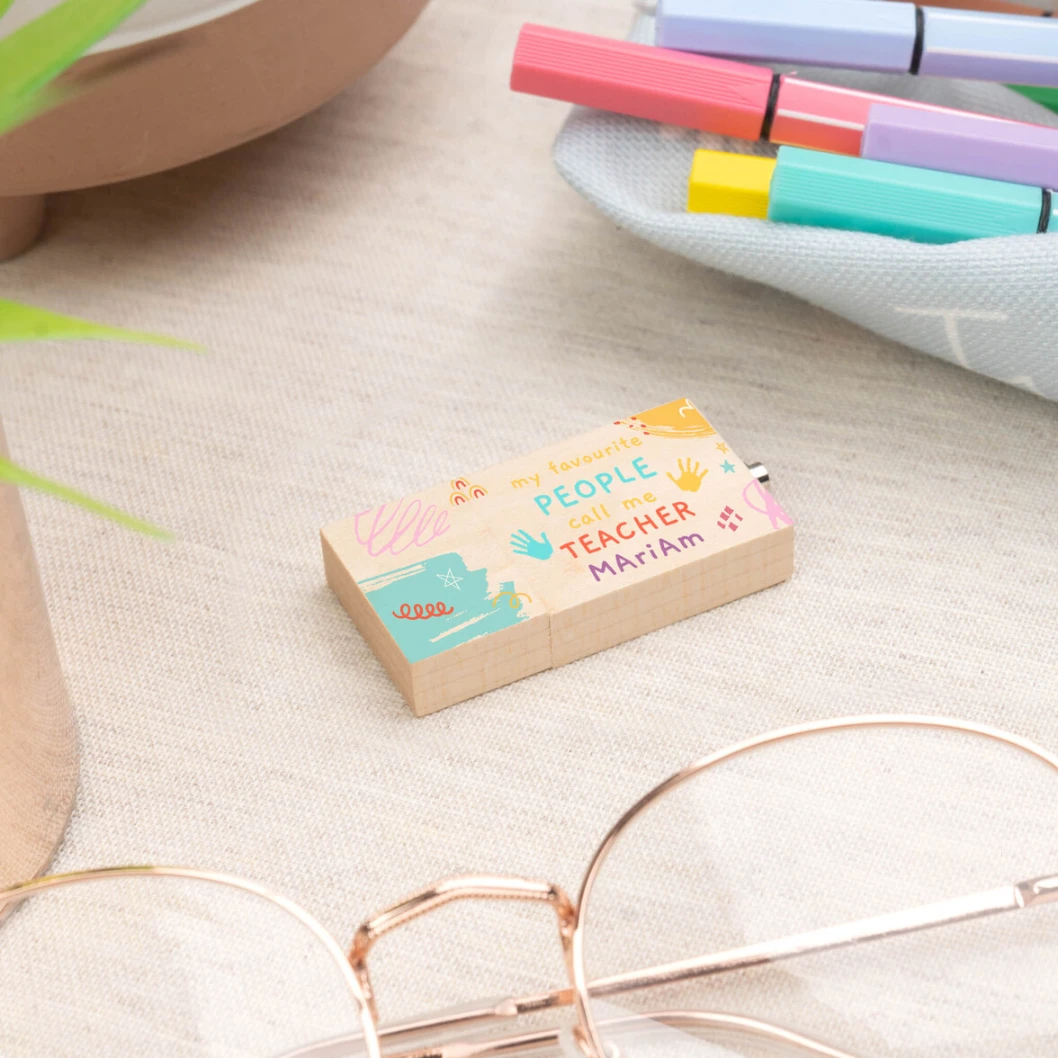 Pendrive usb madera plano personalizado - Imagen 5