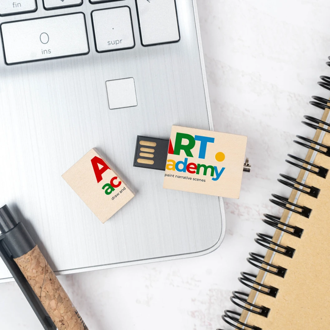 Pendrive usb madera plano personalizado - Imagen 4