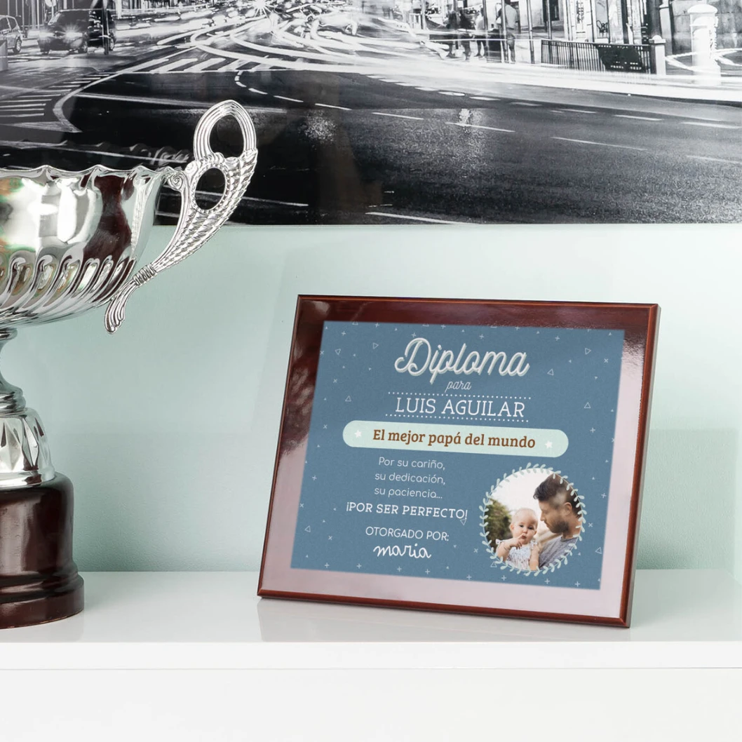 Placa conmemorativa personalizada de caoba - Imagen 16