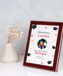 Placa conmemorativa personalizada de caoba - Imagen 14