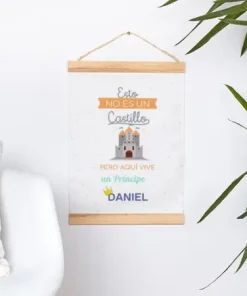 Póster de tela personalizado con marco de madera para colgar - Imagen 8