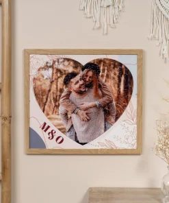 Puzzles personalizados enmarcados corazón