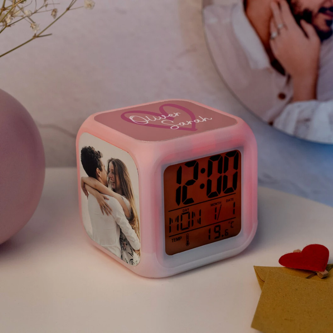 Reloj despertador digital cubo personalizado - Imagen 7