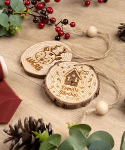 Rodaja madera personalizada para colgar - Imagen 6