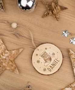 Rodaja madera personalizada para colgar - Imagen 3