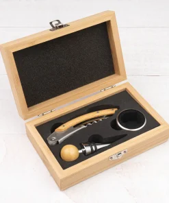 Set de accesorios para vino con estuche personalizado - Imagen 7