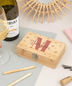 Set de accesorios para vino con estuche personalizado - Imagen 3
