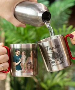 Taza acero personalizada con mosquetón - Imagen 4