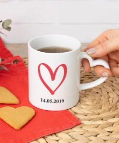 Alternative view of Taza personalizada con asa de corazón