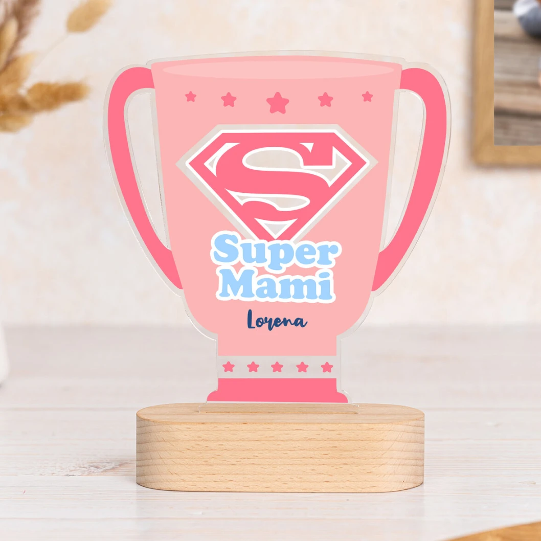Trofeo de metacrilato personalizado con base de madera - Imagen 50