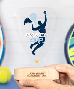 Trofeo de metacrilato personalizado con base de madera - Imagen 44