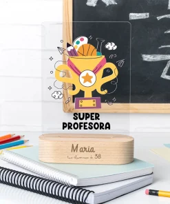 Trofeo de metacrilato personalizado con base de madera - Imagen 15