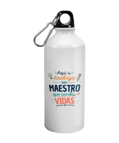 Botella Aquí Si Trabaja Un Maestro