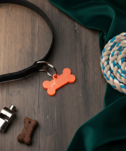 Chapa para perro de hueso metacrilato