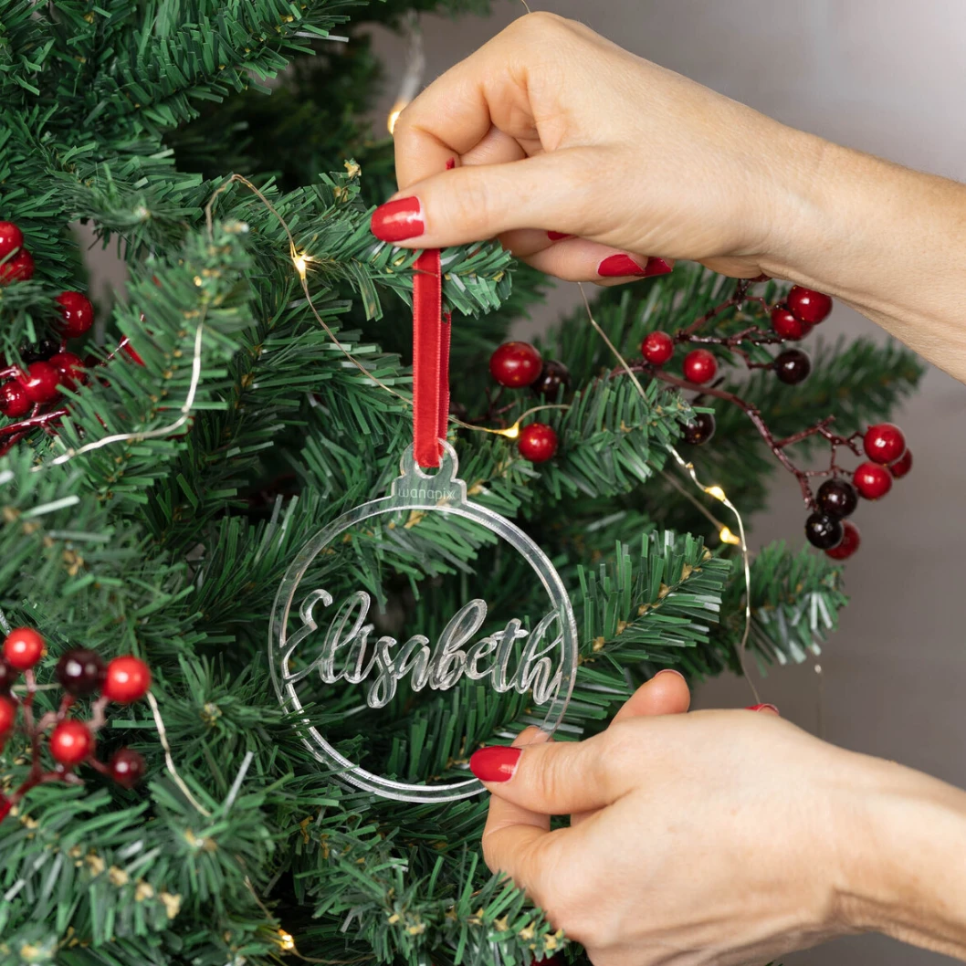 Bola de navidad de metacrilato con nombre personalizado - Imagen 12