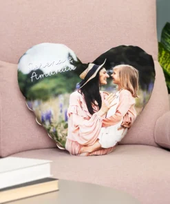 Cojín personalizado con forma de corazón