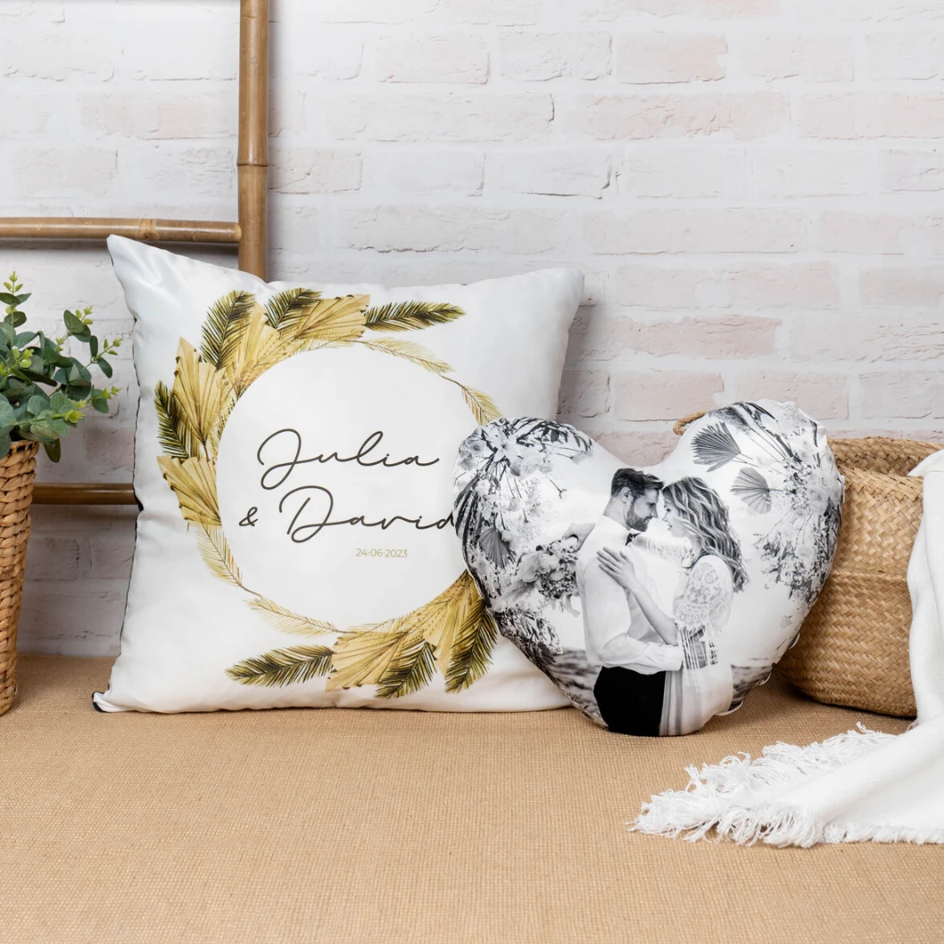 Cojín personalizado con forma de corazón - Imagen 9