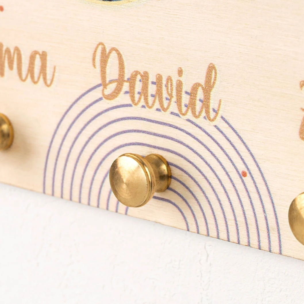 Cuelga llaves personalizado de madera para pared - Imagen 4