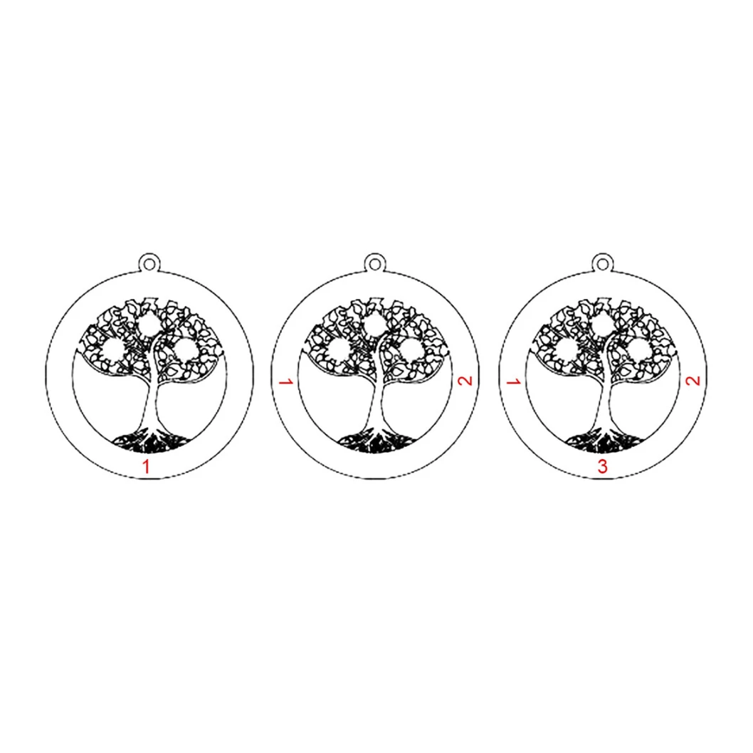 Colgante Árbol de la Vida grabado - Imagen 5