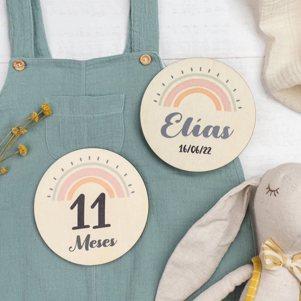 Cumple mes de madera personalizado - Imagen 6