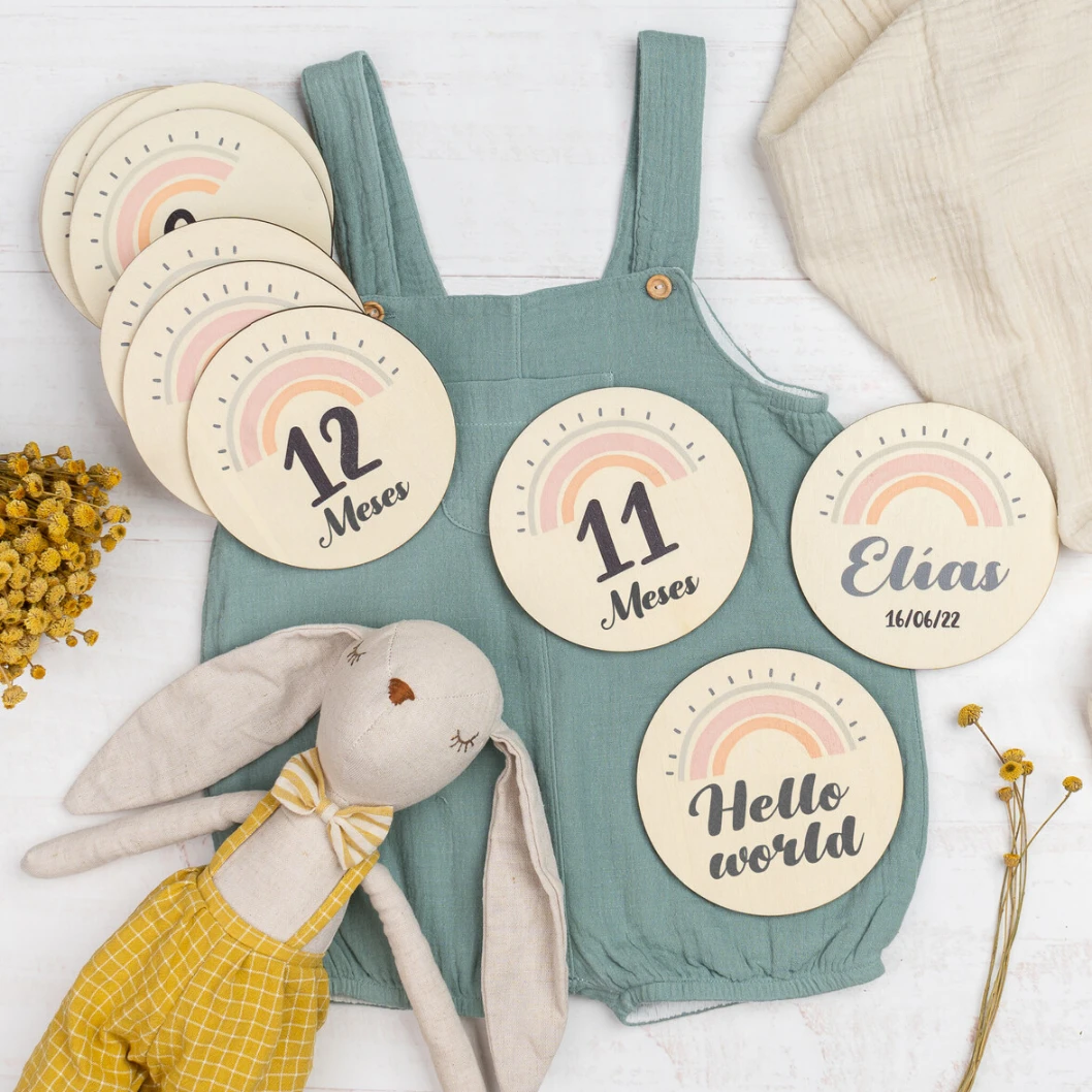 Cumple mes de madera personalizado - Imagen 3
