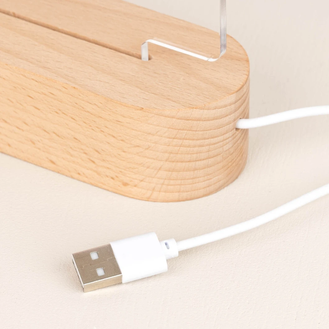 Lámparas personalizadas con base de madera - Imagen 2