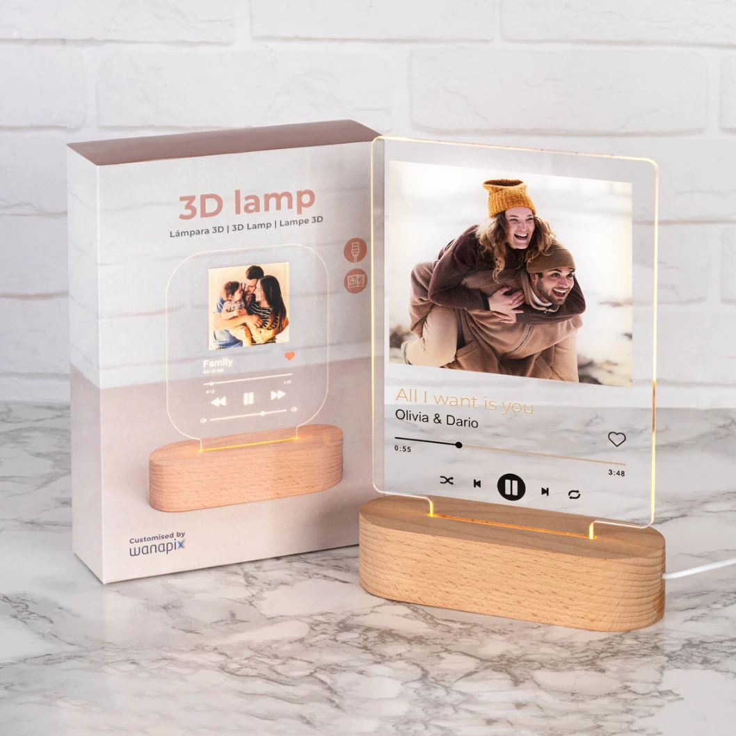 Lámparas personalizadas con base de madera - Imagen 5