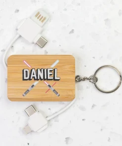 Llavero cargador USB personalizado