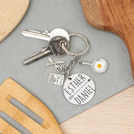 Llavero grabado con utensilios de cocina - Imagen 4
