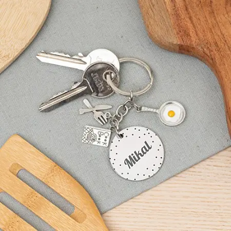 Llavero grabado con utensilios de cocina - Imagen 6