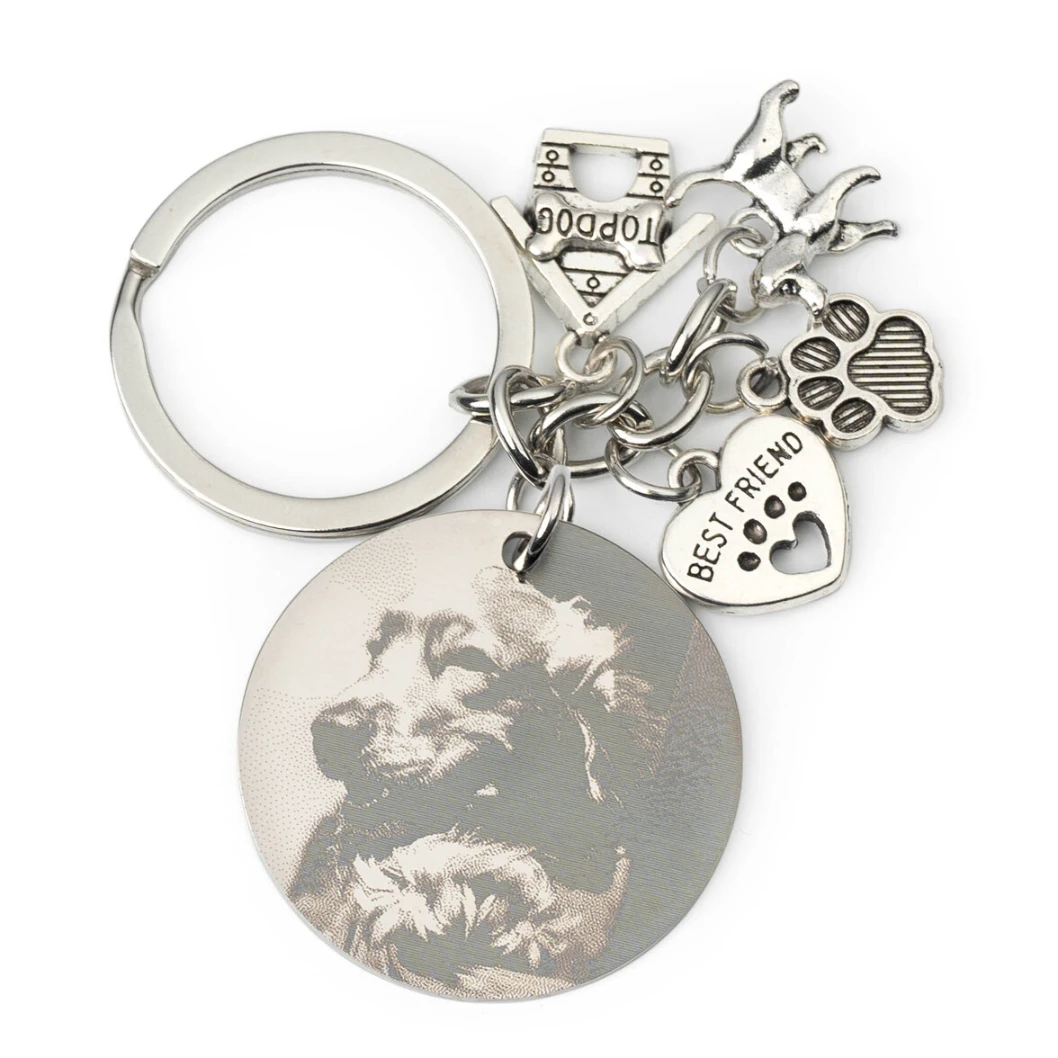 Llavero grabado con charms de perros - Imagen 6