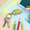 Llavero metálico personalizado con forma de coche
